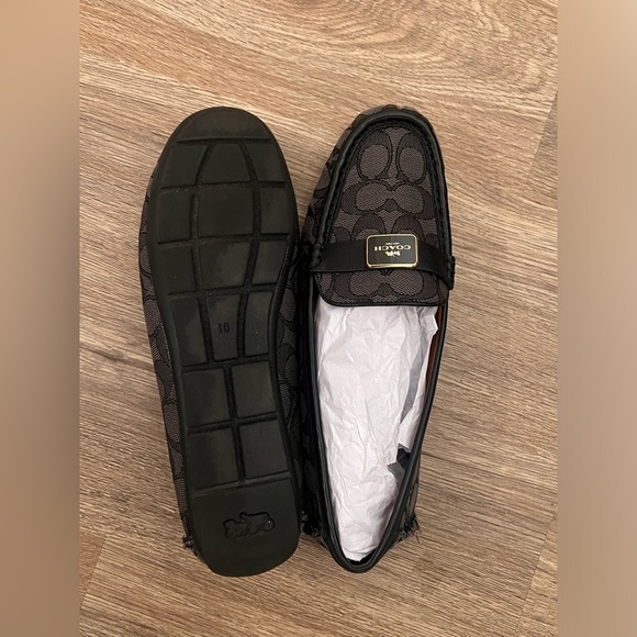 COACH Signature Black & Grey Loafers - Picture 4 of 5